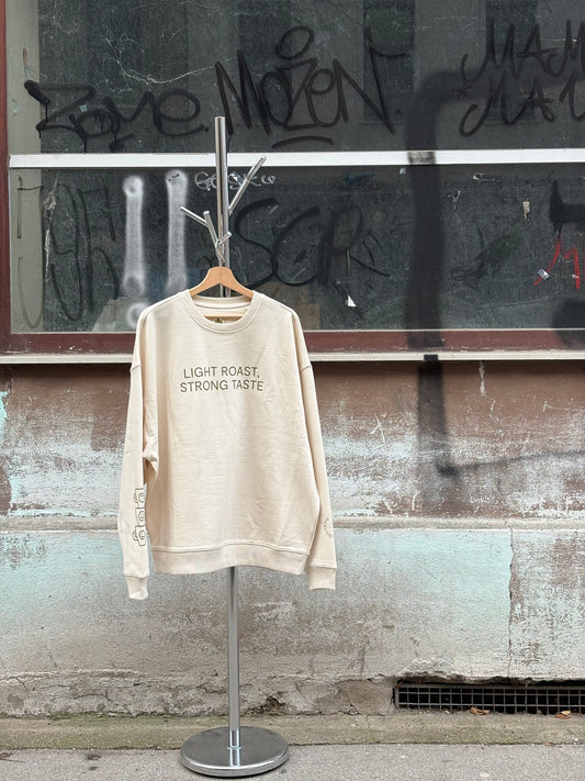 Oversized sweatshirt beige & green